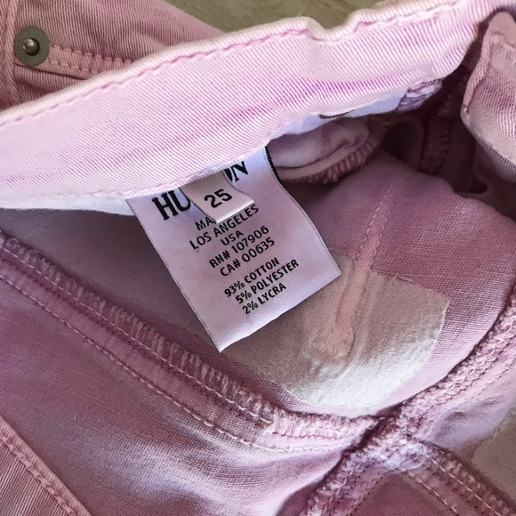 Hudson Jeans | Pink Pastel Denim Harkin Crop Super Skinny Cuff - Picture 8 of 9